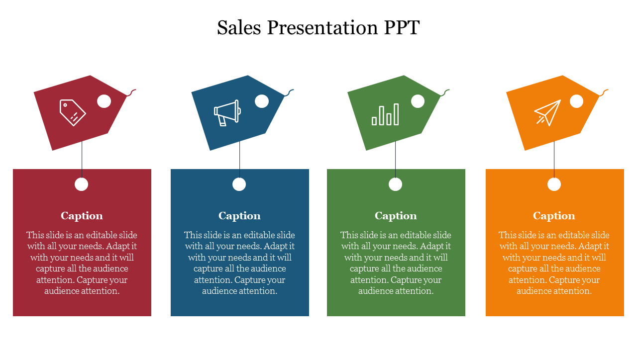 Striking neat Sales Presentation PowerPoint slides